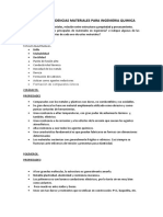 Portafolio de Evidencias Materiales para Ingenieria Quimica