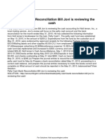 Petty Cash Bank Reconciliation Bill Jovi Is Reviewing The Cash PDF