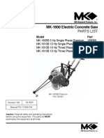 MK1600 Electric Concrete Floor Saw Parts