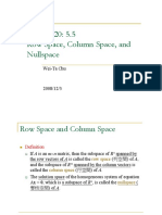 Lecture 20 Row Space and Column Space