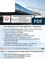 Track Maintenance For High Speed Rail