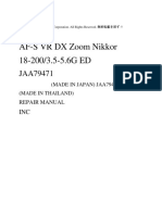 AF-S VR DX Zoom Nikkor 18-200/3.5-5.6G ED: Repair Manual