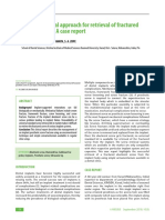 An Unconventional Approach For Retrieval of Fractured Prosthetic Screw A Case Report