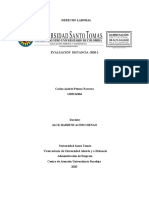 EVALUACION DISTANCIA DE Derecho Laboral