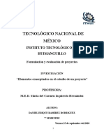 Formulación y Evaluación de Proyecto, Comp.1 Tarea 1