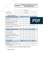 Training Workshop Activity Evaluation Form 2