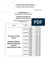 Notification-15 For Counselling 2020-BDes