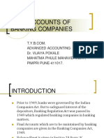 Final Accounts of Banking Companies