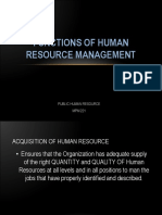 Functions of Human Resource Management