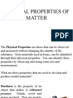 Physical Properties of Matter