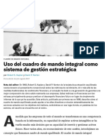 Uso Del Balanced Scorecard Como Sistema de Gestión Estratégica