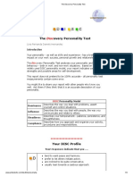 The Discovery Personality Test PDF