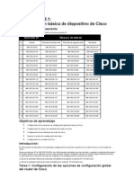 Actividad 11.5.1: Configuración Básica de Dispositivo de Cisco