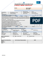 Electrical Work Checklist: Saline Water Desalination Plant On The West Coast