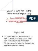 Lesson 5: Who Am I in The Cyberworld? (Digital Self)