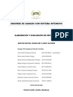 Engorde de Ganado Con Sistema Intensivo Proyectos Final de Evaluacio de Proyectos PDF