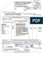 Cefitificate of Origin: Cxrricl