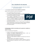 Desilusión y Liquidación de Empresa