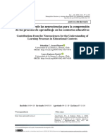 Aportes Desde Las Neurociencias para La Comprensión de Los Procesos de Aprendizaje en Los Contextos Educativos