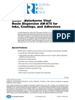 UC-1226 UCAR Waterborne Vinyl Resin Dispersion AW-875 For Inks Coatings and Adhesives PDF