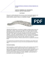 Certification in Chiropractic Techniques: Legitimate Care or Tomfoolery? Sam Homola