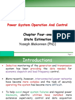 Power System Operation and Control: Chapter Four-One State Estimation