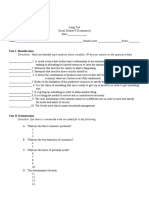 Sample Exam For Economics 9