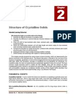 2 - Structure of Crystalline Solids