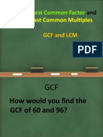 LESSON 3 - Greatest Common Factor and Least Common Multiples