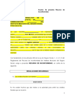 Formato Recurso de Inconformidad (Negando Notificación de Créditos IMSS)