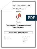 An Analysis of Front Running Under SEBI Regulations