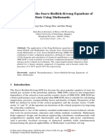 Applications of The Soave-Redlich-Kwong Equations of State Using Mathematic