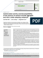 Antimicrobial Activity and Biocompatibility of The Mixture of Mineral Trioxide Aggregate and Nitric Oxide-Releasing Compound