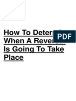 How To Determine When A Reversal Is Going To Take Place