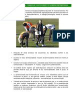 Como Empezar A Formar Un Equipo Competitivo Desde Pretempo PDF