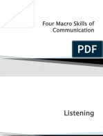 Four Macro Skills of Communication