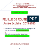 Chnoqiue LA CLASSE #07-FEUILLE DE ROUTE 3°AP - 2019-2020 - VERSION DU 27 JANVIER 2020 PDF