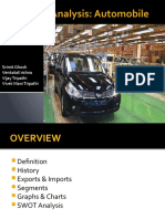 Industry Analysis: Automobile: Srimit Ghosh Venkatakrishna Vijay Tripathi Vivek Mani Tripathi