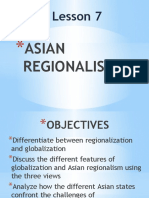 Lesson 7: Asian Regionalism