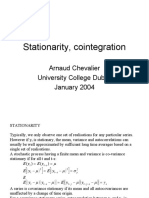 Stationarity, Cointegration: Arnaud Chevalier University College Dublin January 2004