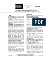 Weld Acceptance Criteria and Repair Procedures Drawn-Arc Welded Automotive Studs, Nuts and Brackets - Steel