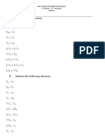 + / / + / / + / / + / / + / 2 / + 2 / 7 / + / 1 / + 7 / 4 / + 3 / + / 1 / + 7 / II. Subtract The Following Fractions. / - / / - / / - / / - / 7 / - / 4 / - 2 / 3 / - 1 / 7 / - / 2