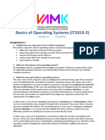 Basics of Operating Systems (IT2019-2) : Assignment I