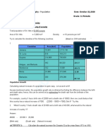 GR - 11 GEO - ACTIVITY 1 - Population Density - Distribution - Growth - Pryramids