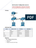 Lab - Switch Security Configuration (Answers Version)