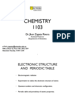 Chemistry 1103: Dr. Jhon Zapata Rivera