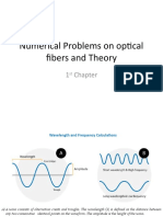 Numerical Problems On Optical Fibers and Theory