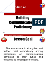 2.1 Building Communications Proficiency