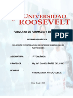 Selección y Preparación de Especies Vegetales Con Flavonoides - Perejil