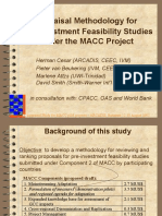 Appraisal Methodology For Pre-Investment Feasibility Studies Under The MACC Project